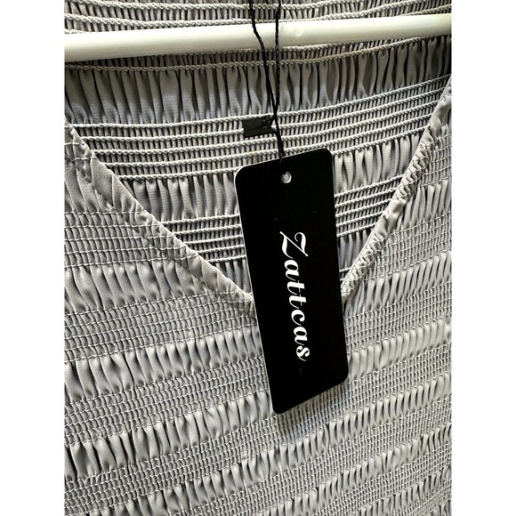 Womans Smocked Layered Maxi Dress Size XL Babydoll Boho Classic Minimal Event - Picture 3 of 13